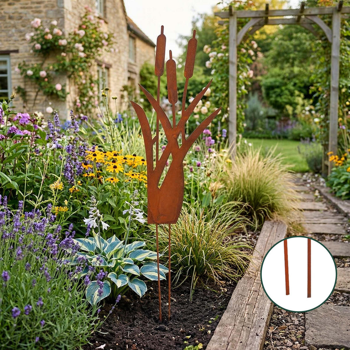 ZÁHRADNÝ kolík - hnedá, kov (0.5cm) - Relaxdays