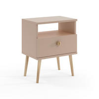 NACHTISCH Holztisch Poxwell Macchiato - Hellbraun, Holzwerkstoff (44/55/31cm) - Fedve