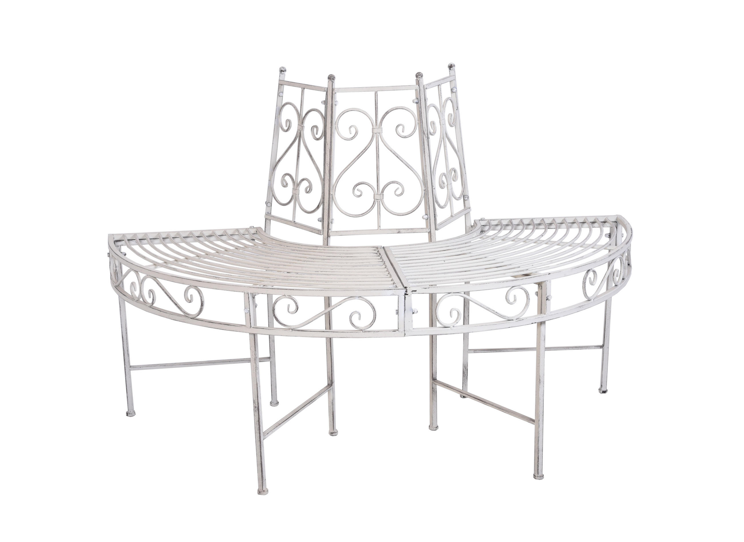 BAUMBANK Frida Stahl Antik-weiß 80x63x122cm - Weiß, Metall (63/80/122cm) - DELUKE