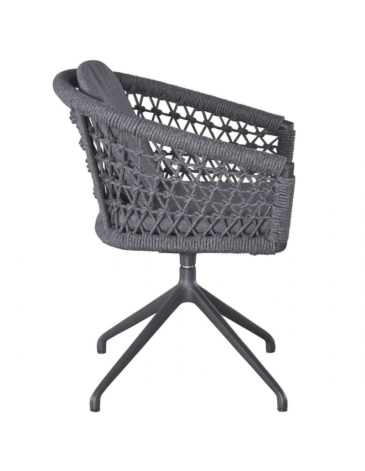 GARTENSTUHL Balu, Rope-Metall, Anthrazit - Anthrazit, Metall (64/80/62cm) - dasmöbelwerk