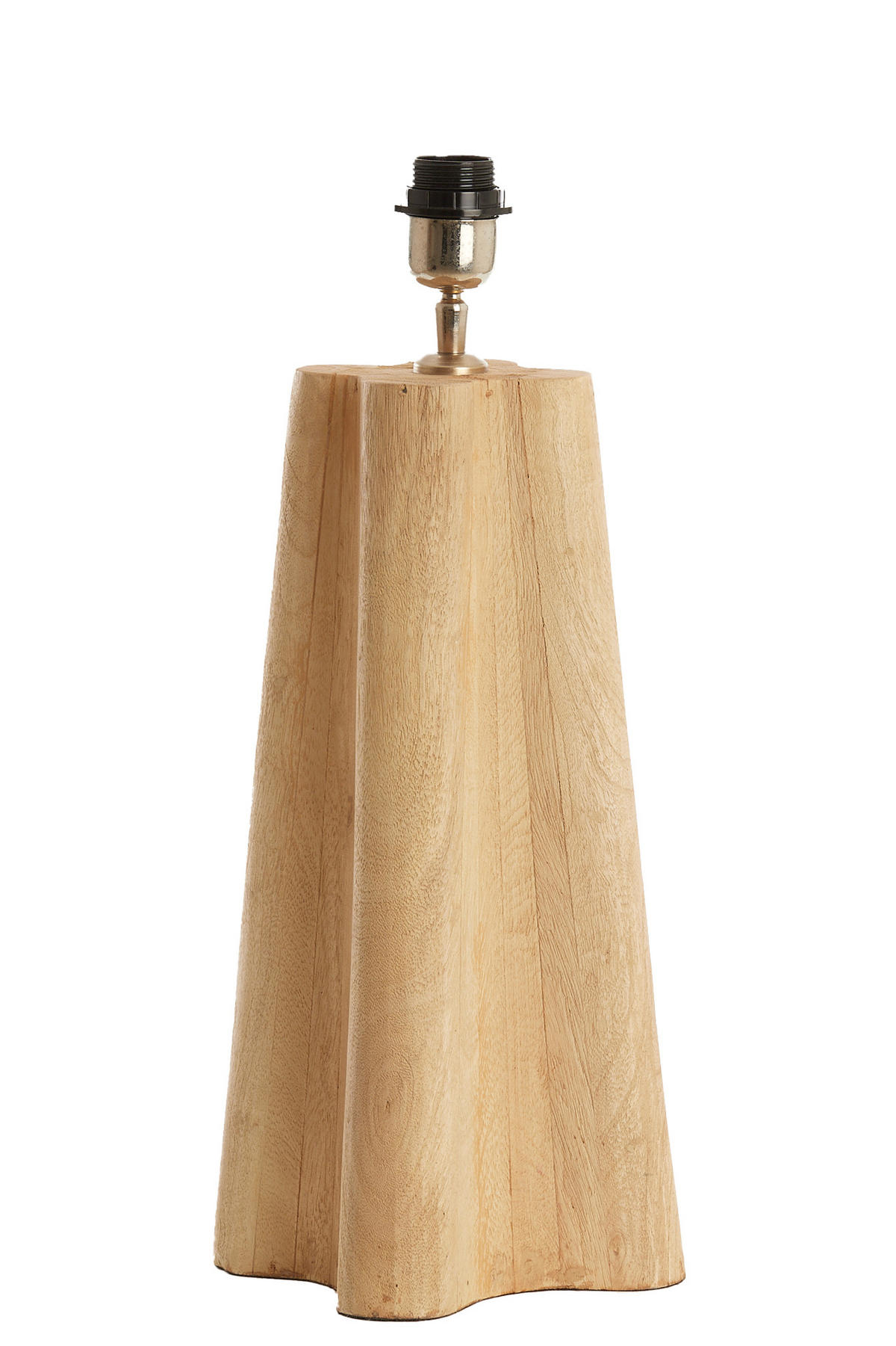 LAMPENFUSS Navelli Braun 15/15/40 cm - Braun, Holz (15/15/40cm) - Light & Living