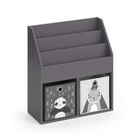 KINDERREGAL Luigi Grau 72 x 79 cm mit 2 Faltboxen opt.2 - Grau, Holzwerkstoff (72/79/30.7cm) - Vicco