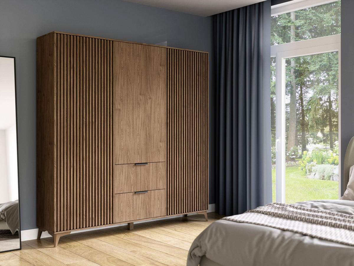 DREHTÜRENSCHRANK - Schrank Entia Artisan - Eiche Artisan, Holzwerkstoff (185/192/60cm) - Möblo