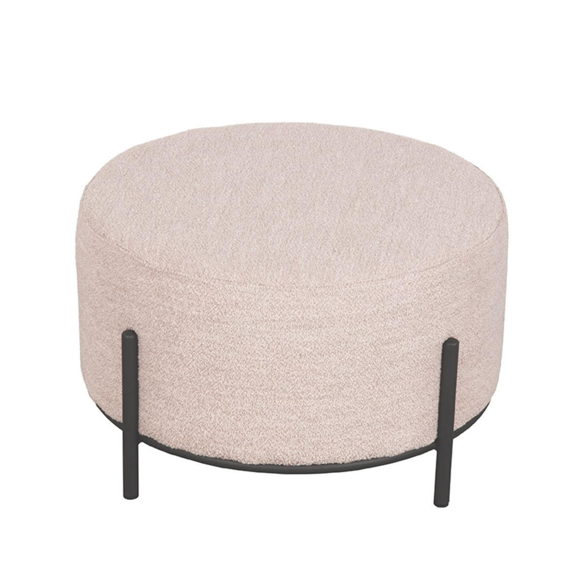 POUF Troy Natur 57/57/34 cm - Beige, Textil (57/34/57cm) - LABEL51