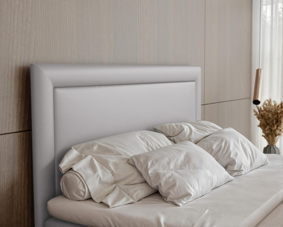 BOXBETT NERO 200/200 cm mit Matratze und Topper, Grau - Schwarz/Grau, Holzwerkstoff/Textil (200/200cm) - Idohome