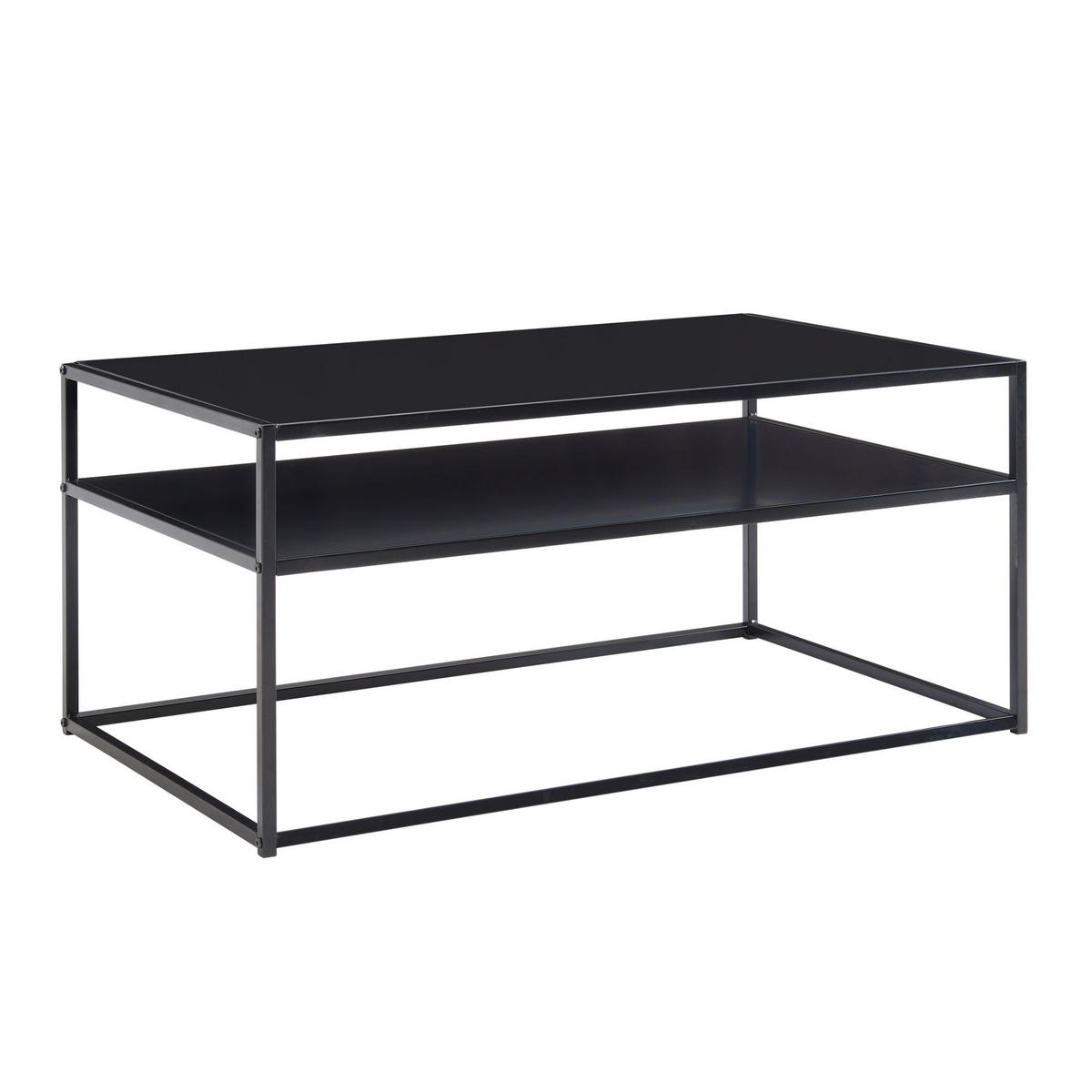 SOFATISCH eckig ISAO Metall Couchtisch - Schwarz, Metall (100/60/45cm) - tinkaro