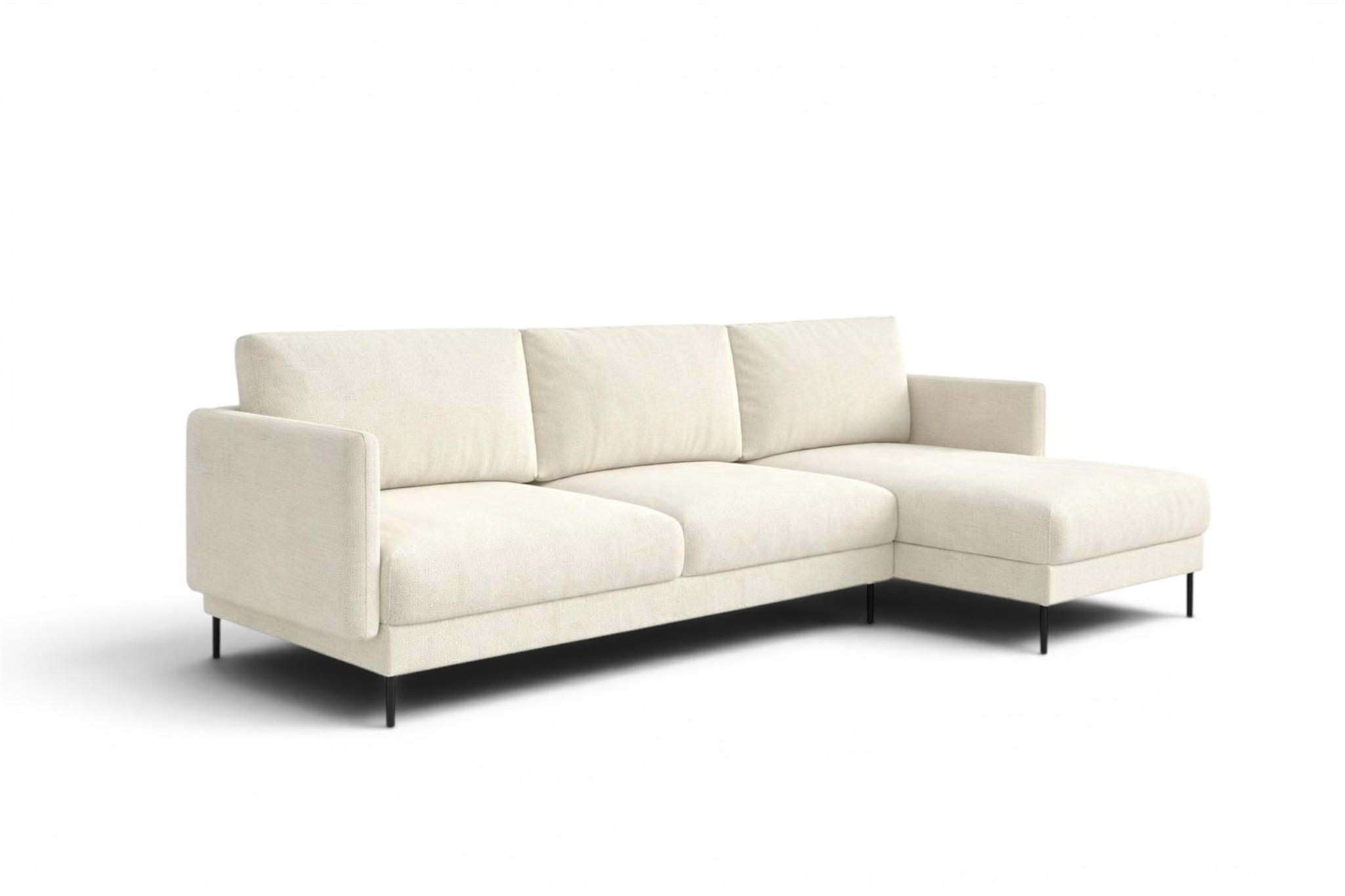 Fun Möbel Ecksofa Creme 293x164 cm