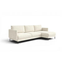 ECKSOFA Helmer In Stoff Vibe - Creme, Holzwerkstoff/Textil (293/164cm) - Fun Möbel