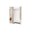 GARDEROBE MILANO 140/200 in Weiß matt mit Lamellen - Eichefarben/Weiß, Holzwerkstoff (140/200/40cm) - Deine Möbel 24