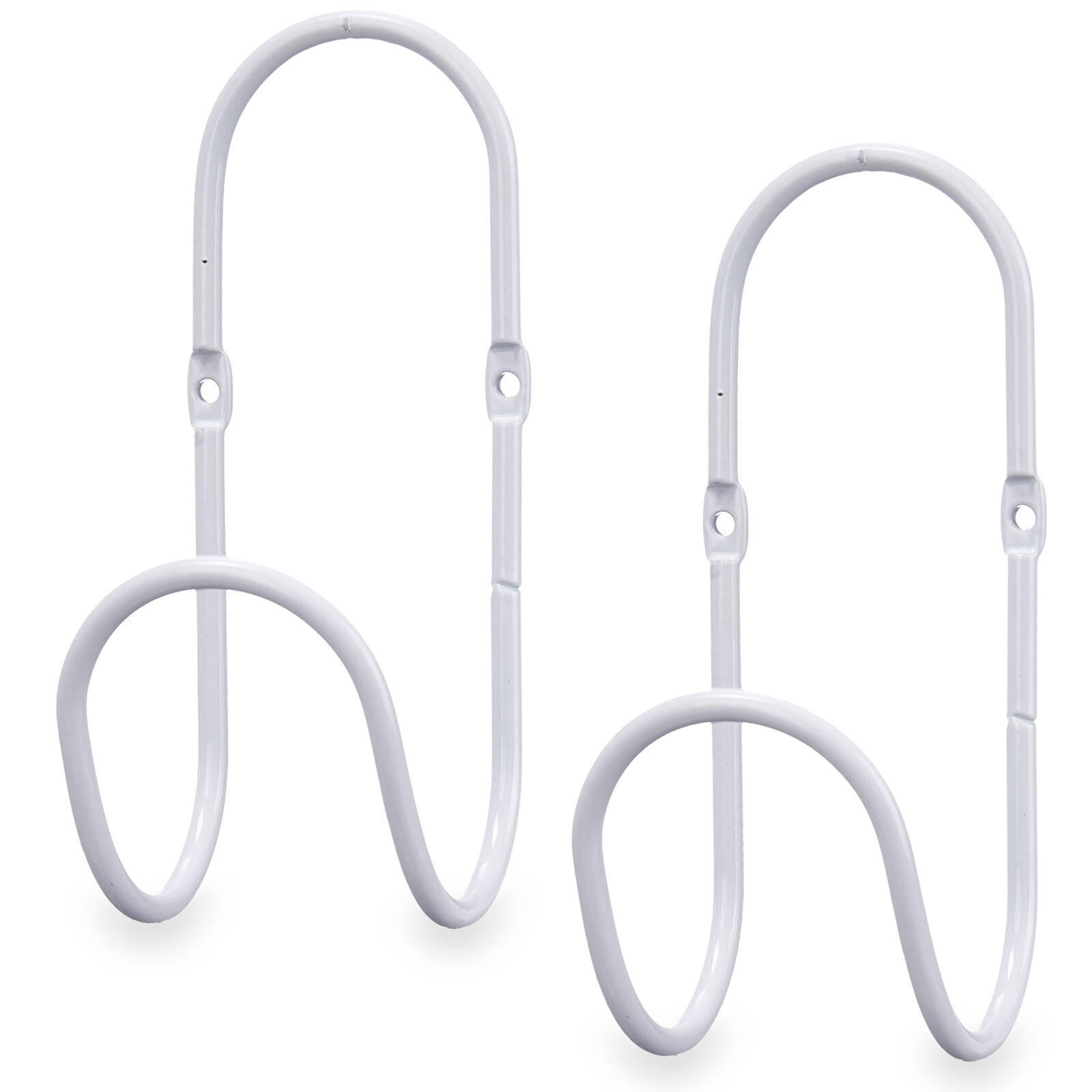 HANDTUCHHALTER 2er-Set 7/6/15,5 cm - Weiß, Metall (6/15.5/7cm) - Giftdecor