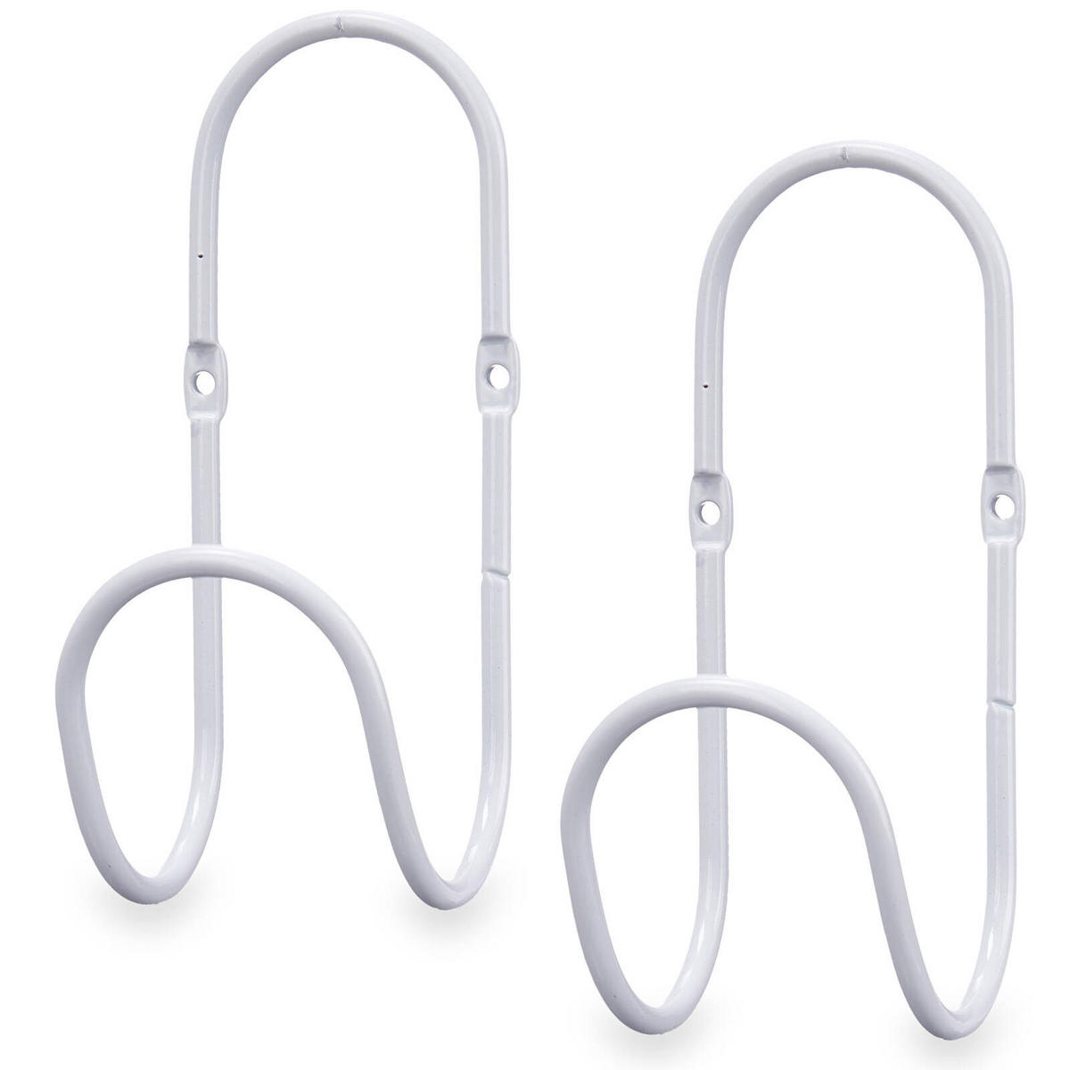 HANDTUCHHALTER 2er-Set 7/6/15,5 cm - Weiß, Metall (6/15.5/7cm) - Giftdecor