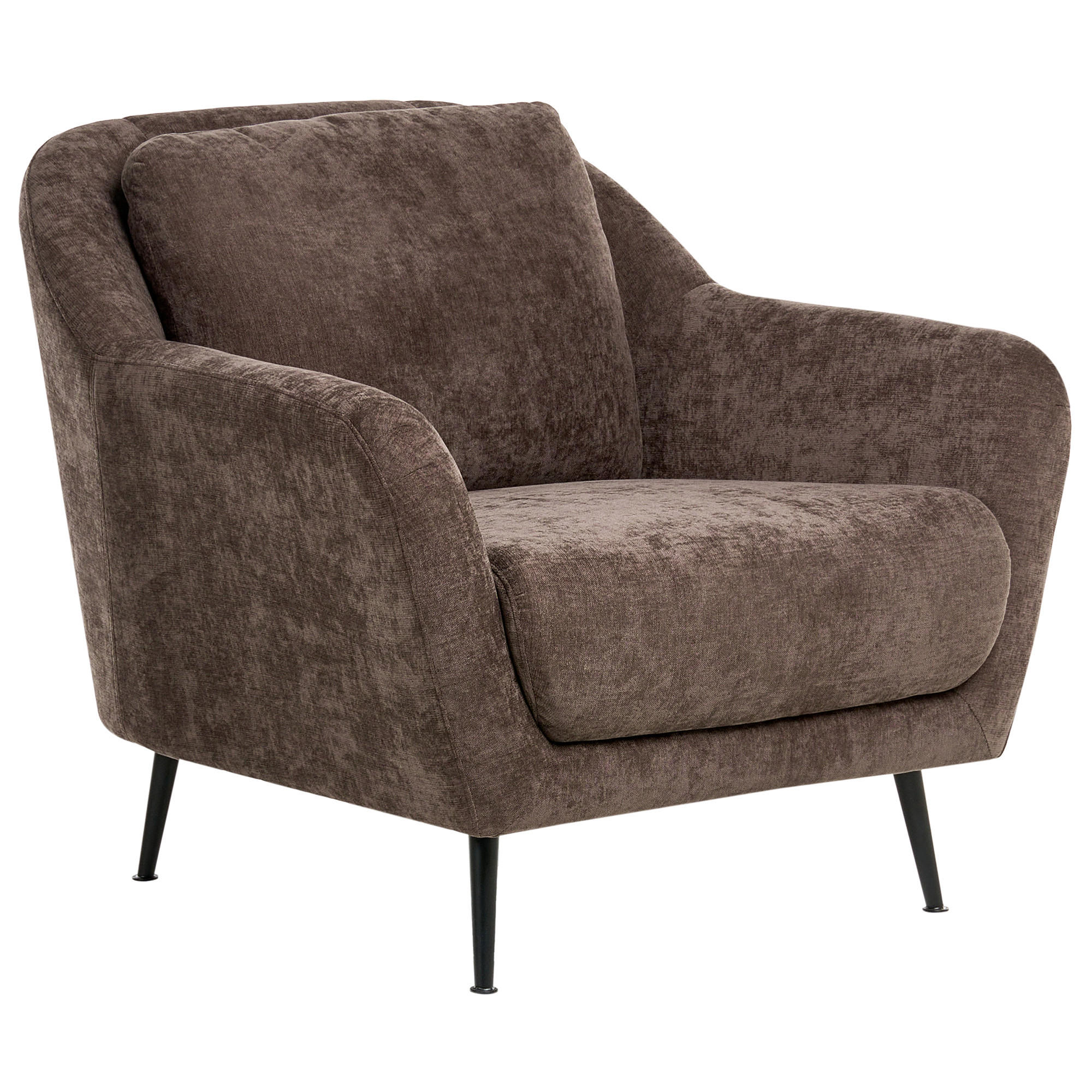 SESSEL Chenillegewebe Dunkelbraun Eiby - Dunkelbraun, Textil (84/80/90cm) - Beliani