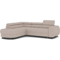ECKSOFA Vesteria mit Schlaffunktion und Bettkasten – Modernes Design, verstellbare Kopfstützen und hoher Sitzkomfort - Hellbraun, Kunststoff (279/72cm) - Wohnideebilder
