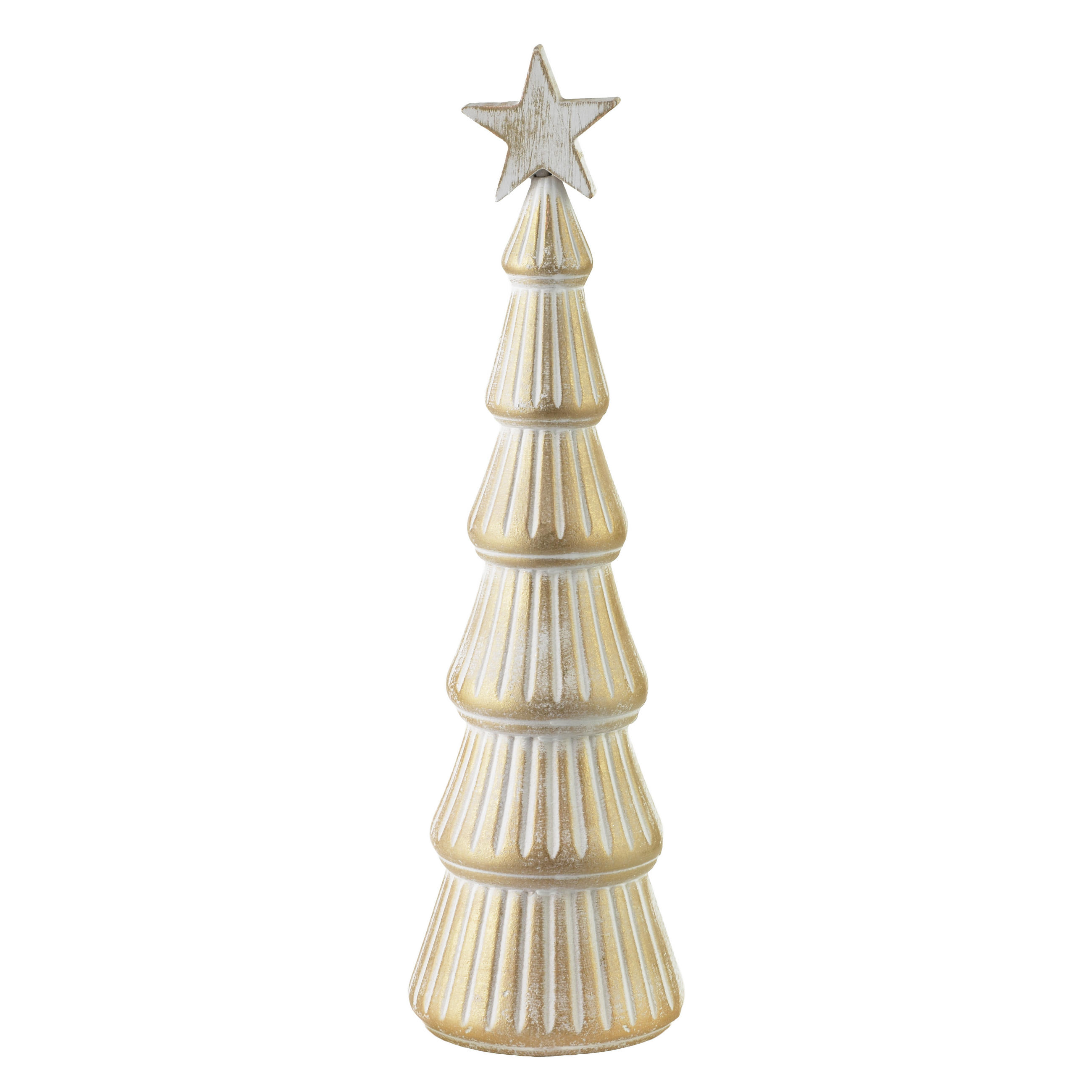 DEKOFIGUR Santa Lila Weiß 10,5x10,5x37,5 cm Holz - Weiß, Holz (10.5/37.5/10.5cm) - Mondex