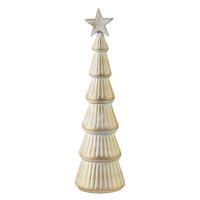 DEKOFIGUR Santa Lila Weiß 10,5x10,5x37,5 cm Holz - Weiß, Holz (10.5/37.5/10.5cm) - Mondex
