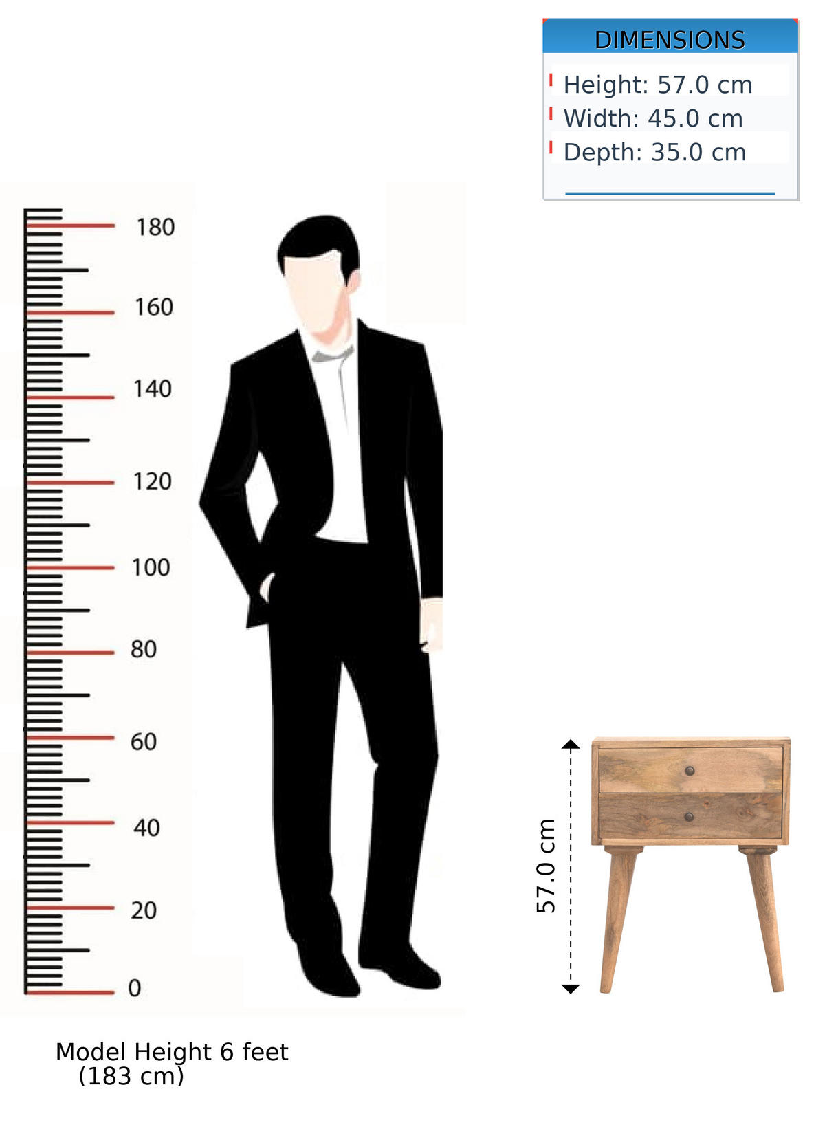 NACHTTISCH Metropolitan - Beige/Messingfarben, Holz/Metall (45/57/35cm) - Artisan Furniture