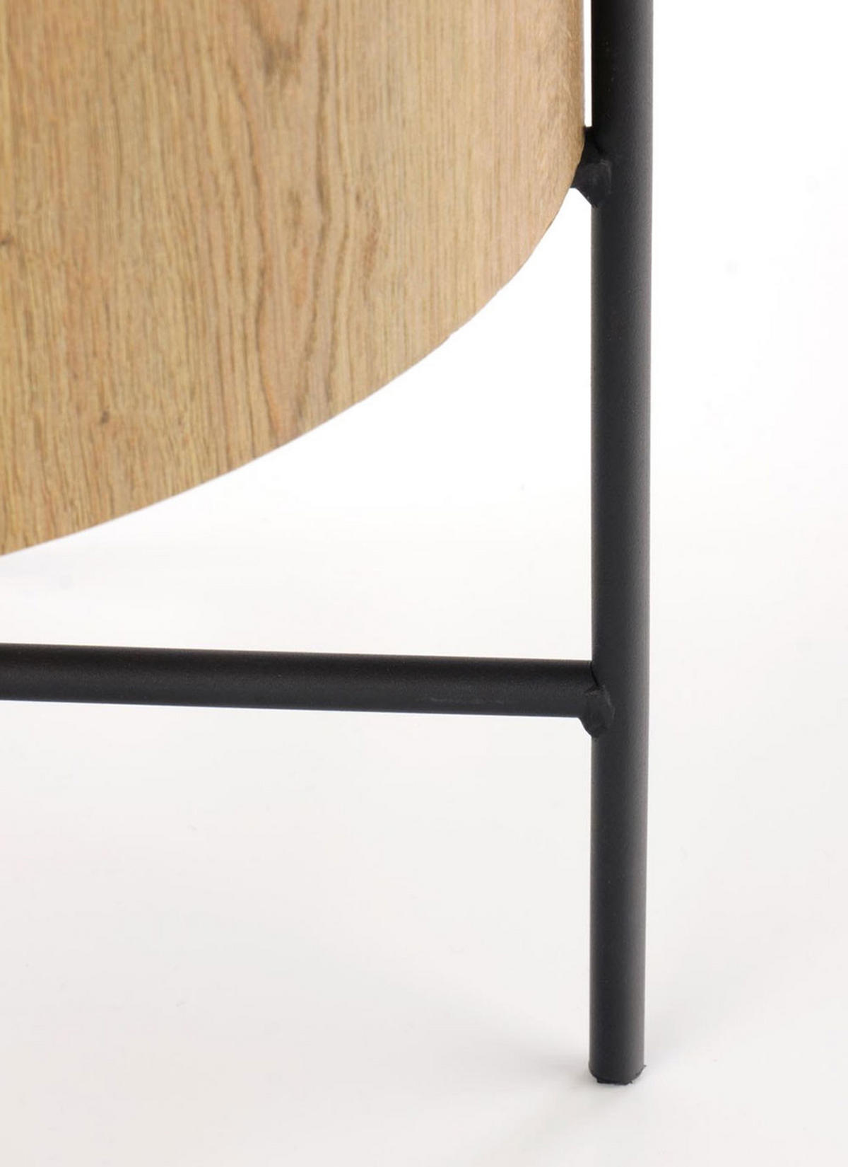COUCHTISCH Brooklyn Eiche Natur / schwarz 45 / 45 / 37cm - Eichefarben/Schwarz, Holz/Holzwerkstoff (45/45/37cm) - Feldmann-Wohnen