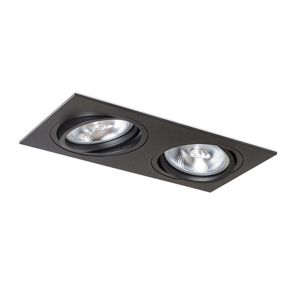 EINBAULEUCHTE PASADENA G53 SQ II Schwarz 30 W - Schwarz, Metall (9/9/12cm) - Rendl