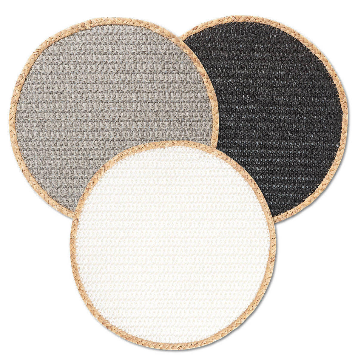 TISCHSET Nature Ø 38 cm - Grau, Papier (38cm) - ZELLER