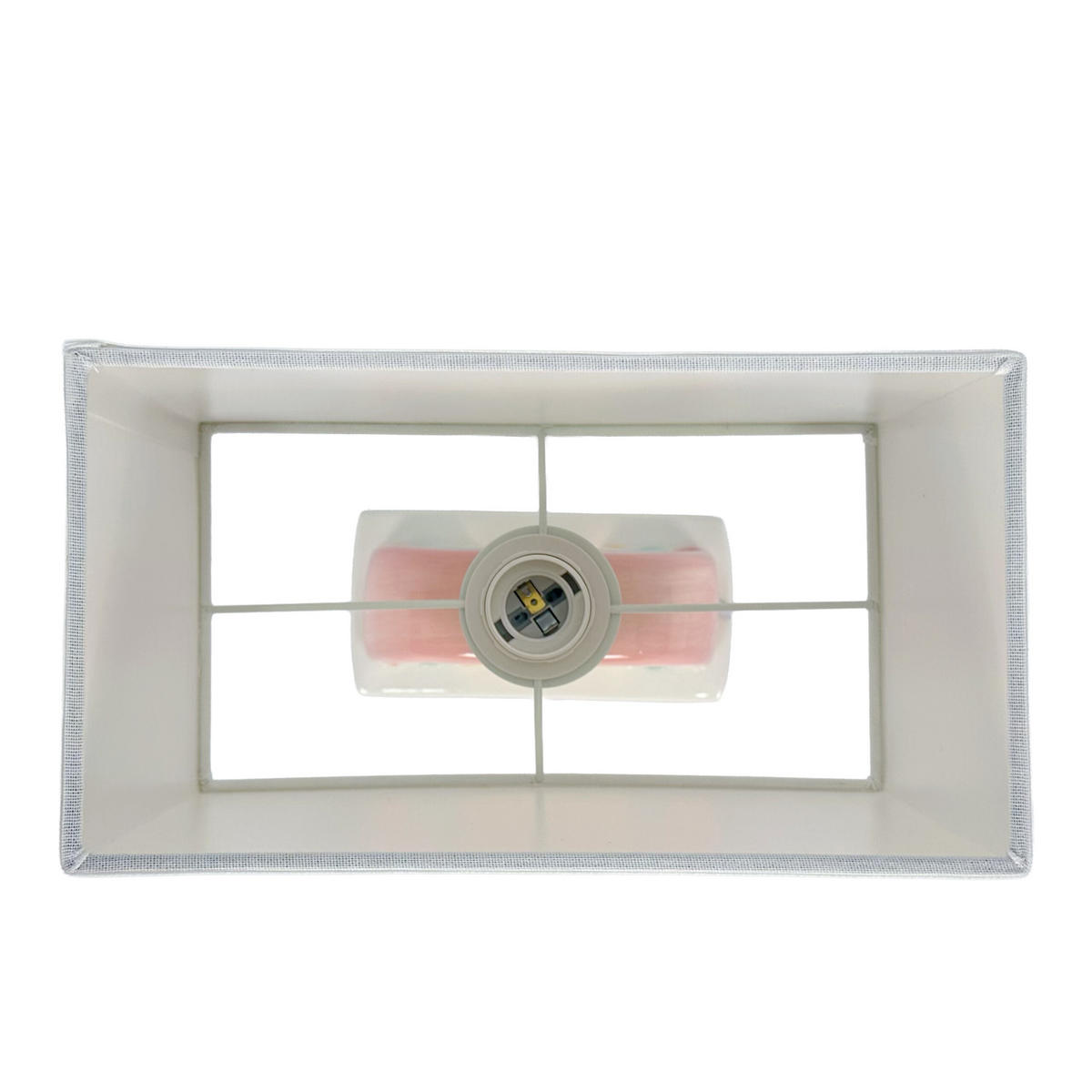 LAMPĂ DE MASĂ Alb ceramică curcubeu E27 60 W 37x28x15 cm - alb, ceramică/material textil (15/28/37cm) - Relaxdays