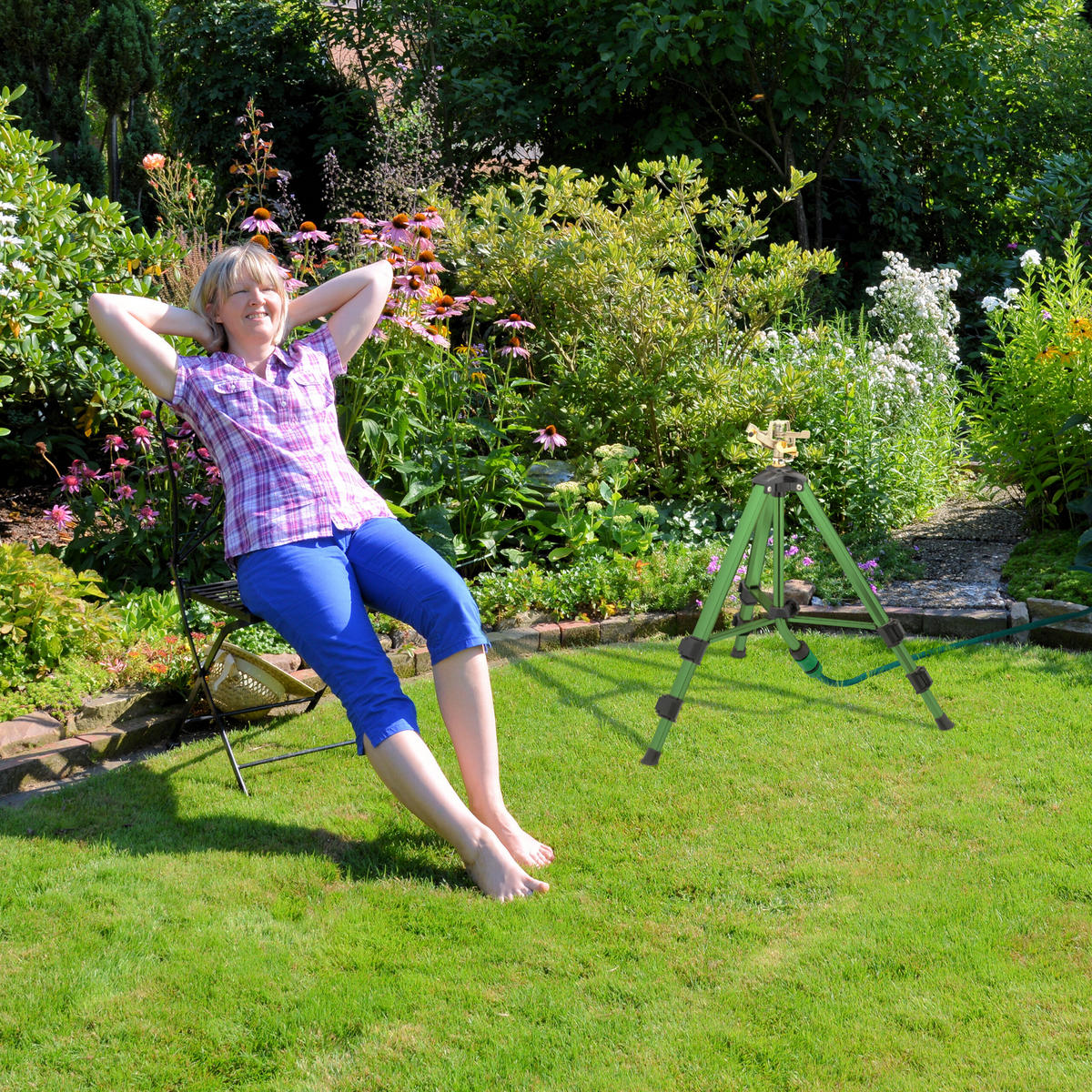 SPRINKLER - Multicolor, Metall (94/90/82cm) - Relaxdays