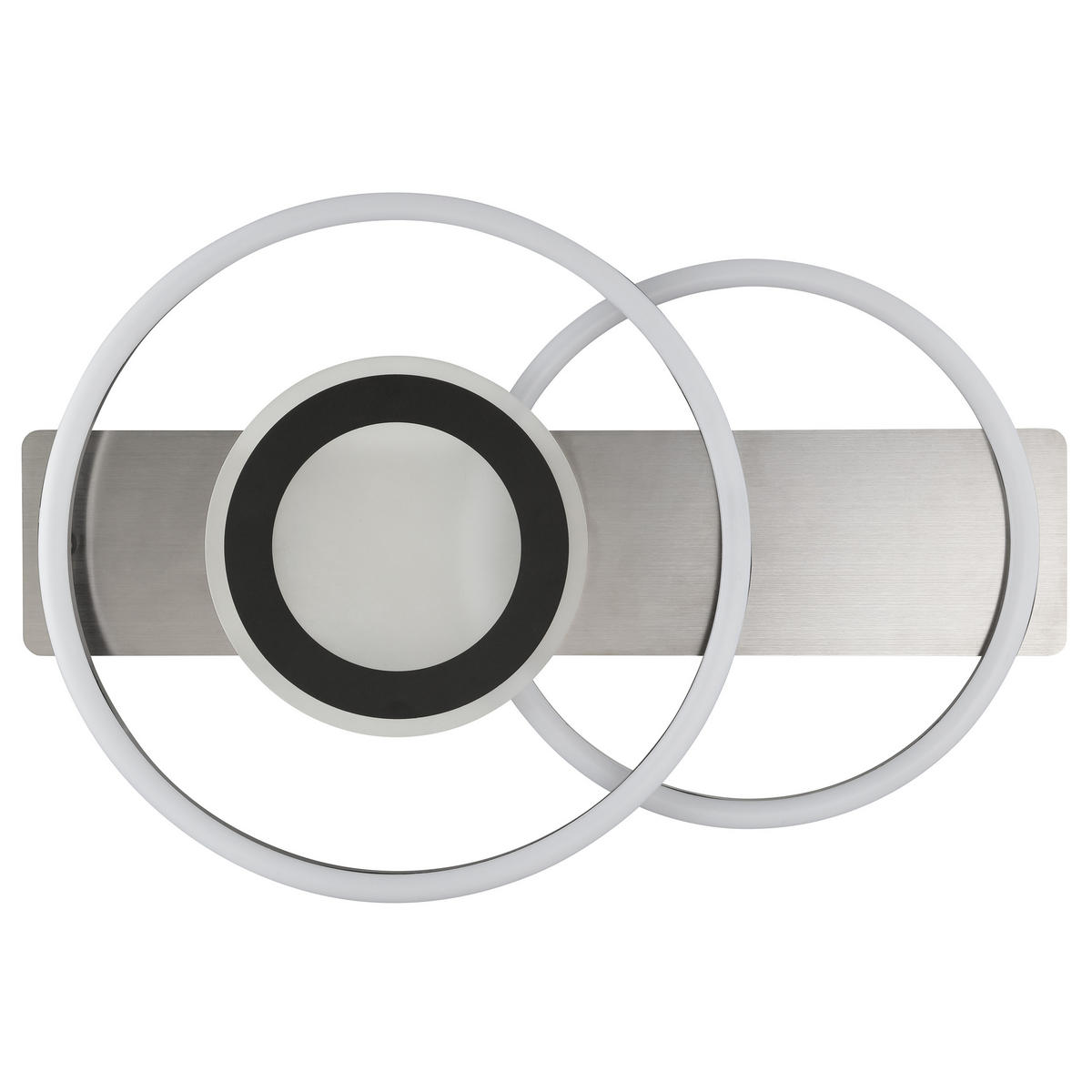 LED DECKENLEUCHTE Maureen Schwarz/Eisen 37/55/7,5 cm - Multicolor, Metall (37/55/7.5cm) - Brilliant