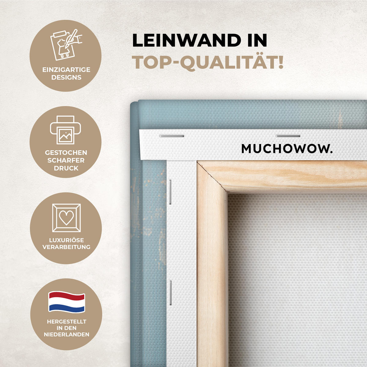 LEINWANDBILD Wald - Winter - Natur - Abstrakt - Schnee Wohnzimmer Groß 120x80 cm - Weiß, Textil (120/80cm) - MuchoWow