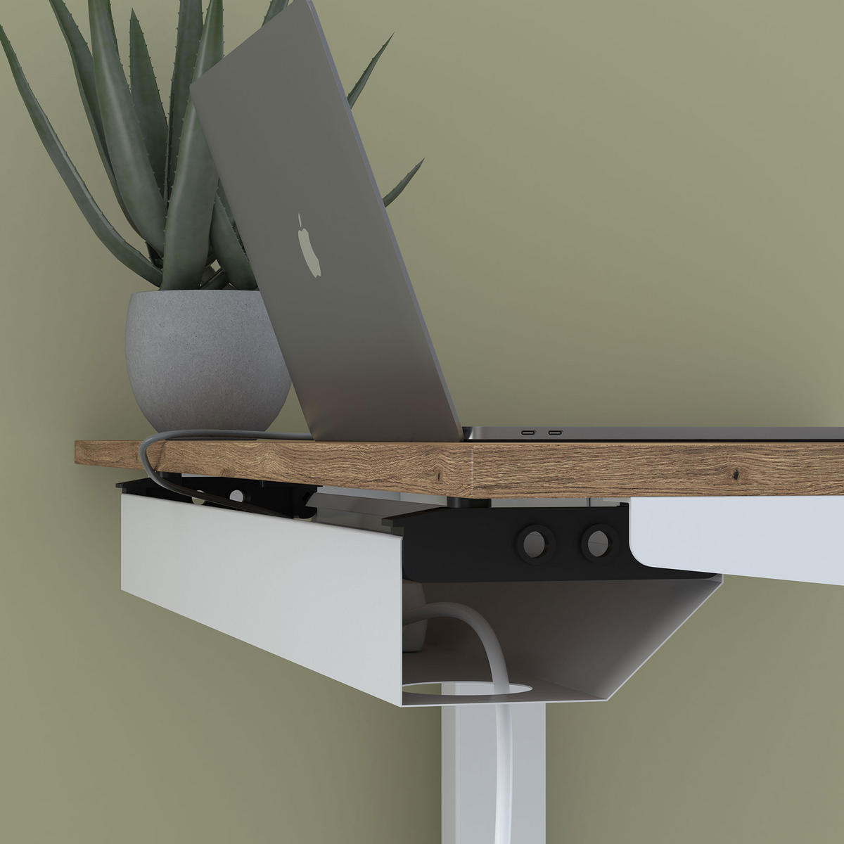 KABELKANAL Horizontaler Kabelkanal Flex-small / Ohne Zubehör Weiß 880mm - Weiß, Metall (16/88/10cm) - ASSMANN