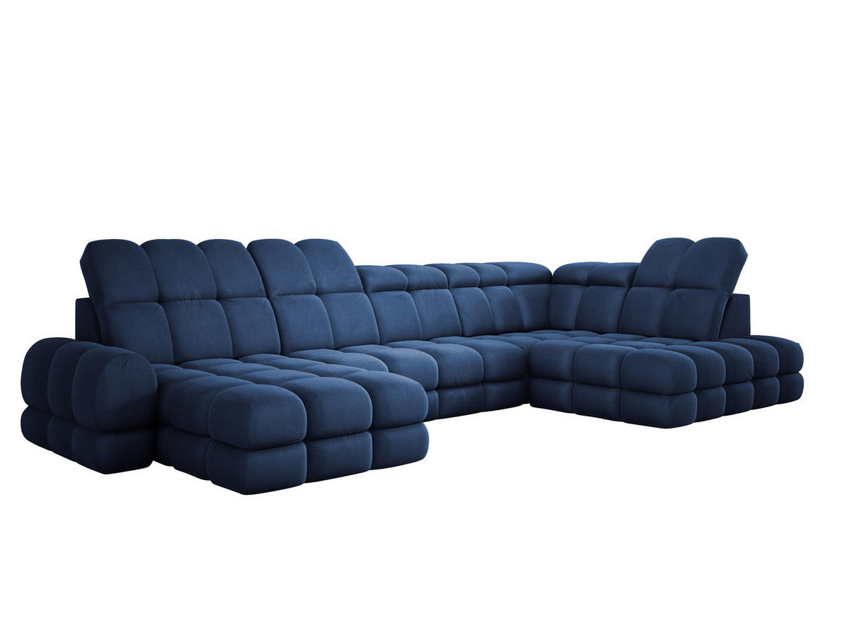 ECKSOFA TOLLO Solar-stoff U-form 400x217x105 cm blau - Blau, Holz/Textil (217/400cm) - DomoHome
