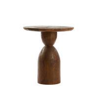 BEISTELLTISCH Torir Braun Ø40/50 cm - Dunkelbraun, Holz (40/40/50cm) - Light & Living