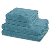 FROTTIERSET Premium 4-teilig - Blau, Textil (50/100cm) - Ross