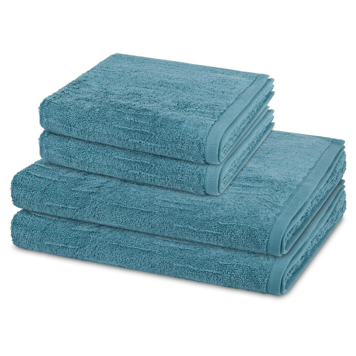 FROTTIERSET Premium 4-teilig - Blau, Textil (50/100cm) - Ross