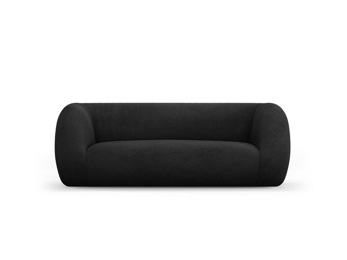 SOFA Essen aus Boucle schwarz 2 Sitzplätze - Schwarz, Textil (95/86/210cm) - Cosmopolitan Design