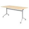 KLAPPTISCH fahrbar KF 80/160/75 cm in Ahornfarben - Ahornfarben, Holzwerkstoff (80/160/75cm) - bümö