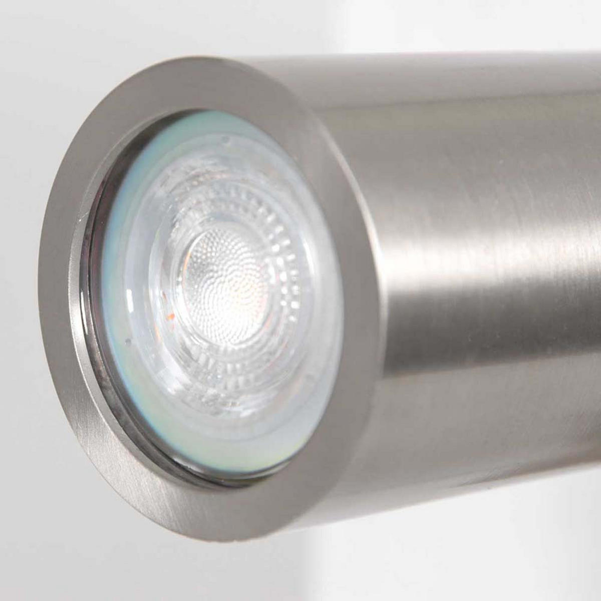 LED WANDLEUCHTE Metall Stahl Grau schwenkbar Ladestation - Silberfarben, Metall (30/16/16cm)