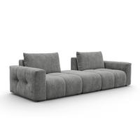 SOFA VERONA 4-Sitzer, Grau - Schwarz/Grau, Holz/Textil (282/83/110cm) - Courtois Laville