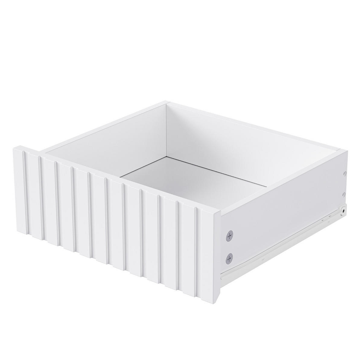 KÜCHENSCHRANK, 100/180/35 cm, MDF, Weiß, 6-IN-1 DESIGN MIT KIPPSICHERUNG, Flurgarderobe für Eingangsbereich - Weiß, Holzwerkstoff (35/180/100cm) - Rolipo