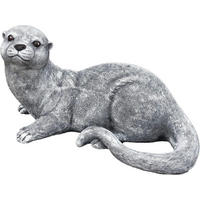 STEINFIGUR Otter, Frostfest massiver Steinguss - Grau, Stein (27/17/17cm) - stoneandstyle