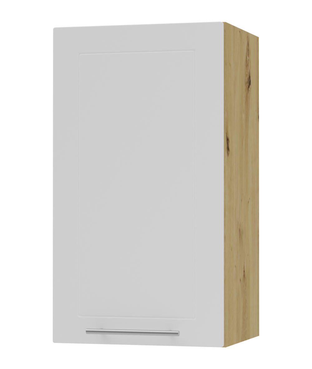 Feldmann-Wohnen Küchenhängeschrank Weiß, Eiche Artisan 40x72x32.5 cm