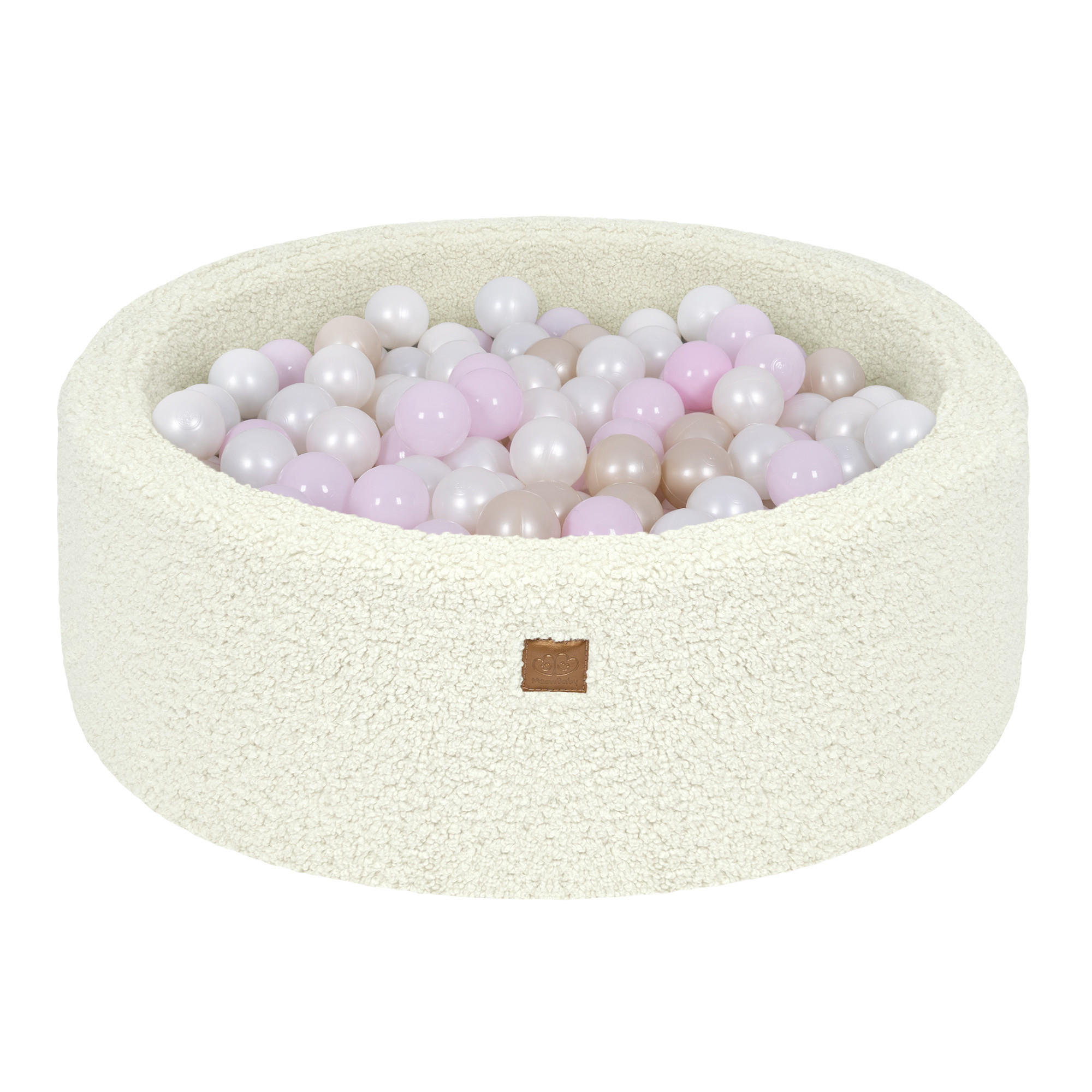BÄLLEBAD für Kinder, Bearly, Creme - Koralle/Hellrosa, Textil (90/90/30cm) - MeowBaby