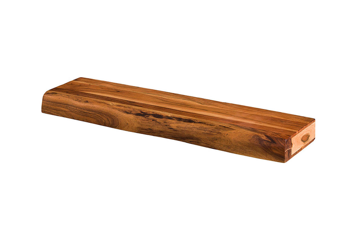 WANDREGAL SESA Holz Akazie - Naturfarben, Holz (100/8/25cm) - KAWOLA