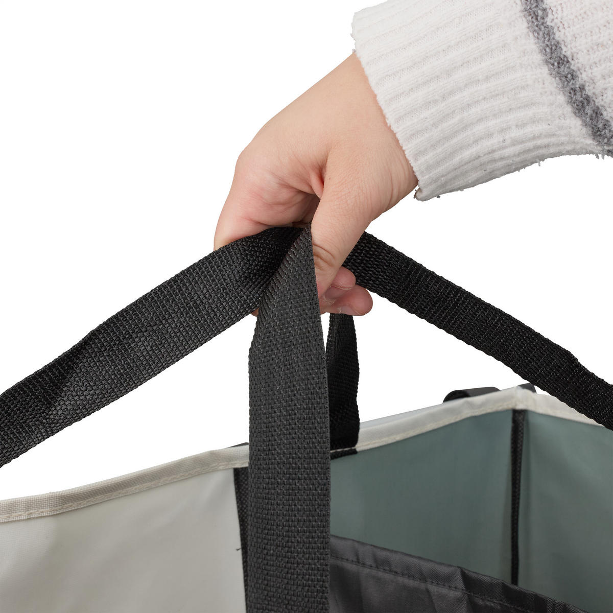 WÄSCHESAMMLER - Multicolor, Kunststoff/Textil (65/60/36.5cm) - Relaxdays