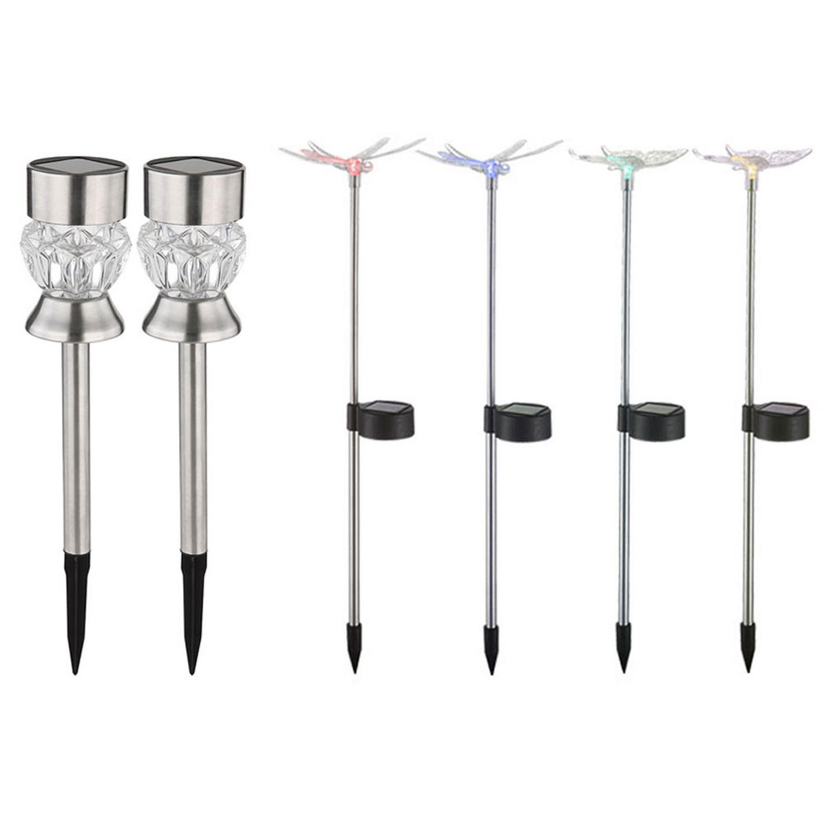 LED AUSSENLEUCHTE Edelstahl Silber - Silberfarben, Metall (7/7/35cm) - Globo Lighting