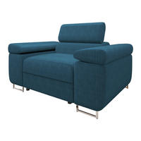 SESSEL Torezio Cord - Blau, Holz/Textil (134/90/102cm) - MIRJAN24