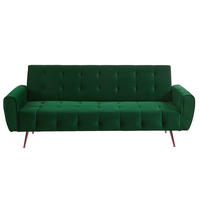 SCHLAFSOFA - 3 Personen - Stoff, Samt - Tannengrün - - Waldgrün, Textil (209/83/83cm) - Vente-Unique