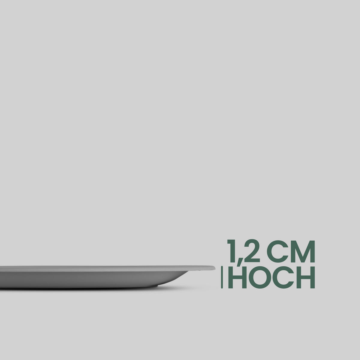 TELLERSET Kunststoff Ø23 cm Grau 2er-Pack - Grau, Kunststoff (23/1.2/23cm)