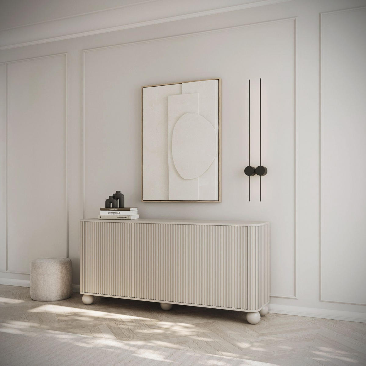 SIDEBOARD Arvello Greige 163 cm - Taupe, Holz/Holzwerkstoff (163.2/83.8/38cm) - Selsey