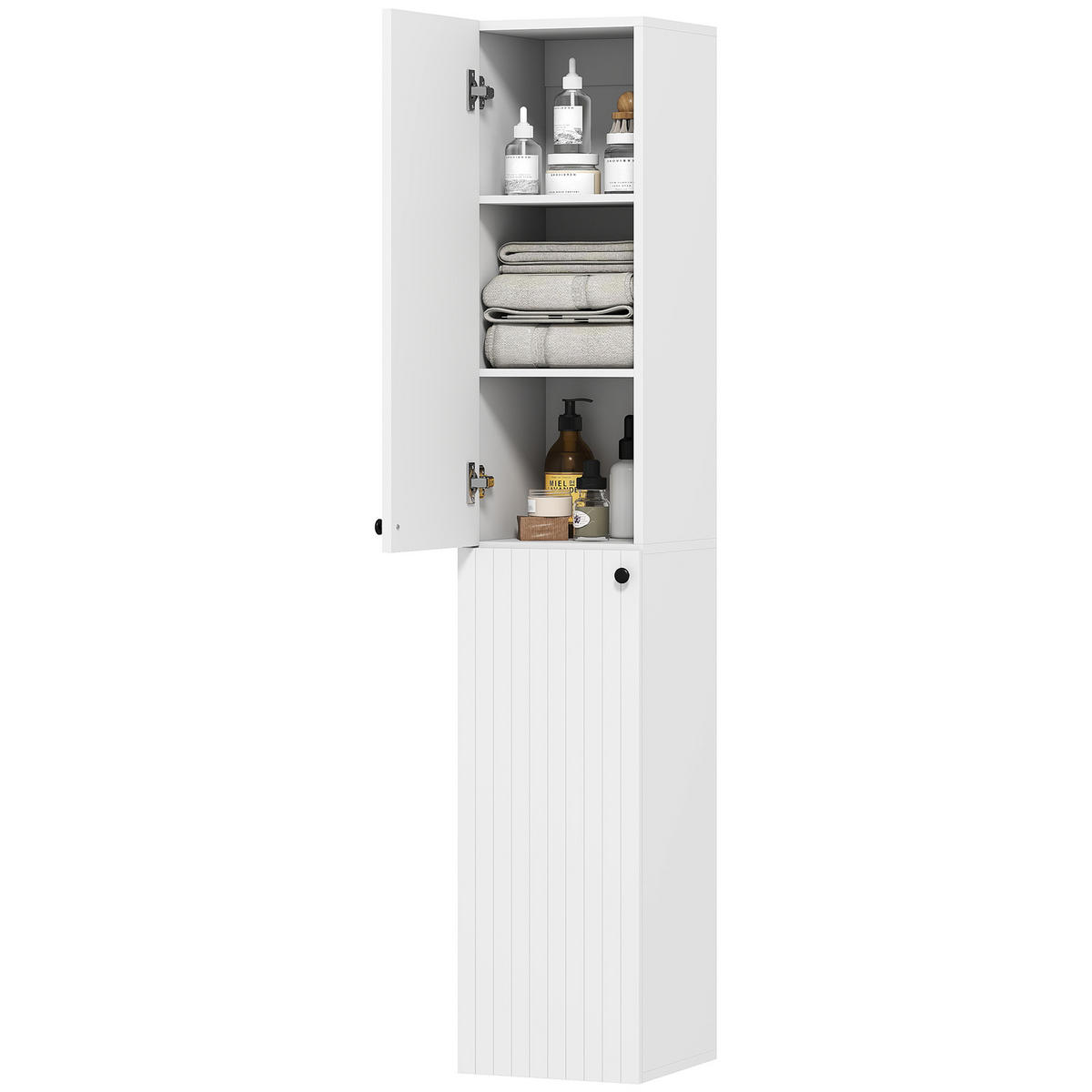 HOCHSCHRANK DE-08492 6 Regale Weiß - Weiß, Holzwerkstoff (30/161/30cm) - ComfortXL