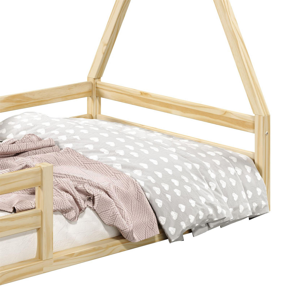 HAUSBETT SILA 90X200 CM - Naturfarben, Holz (96/152/206cm) - IDIMEX