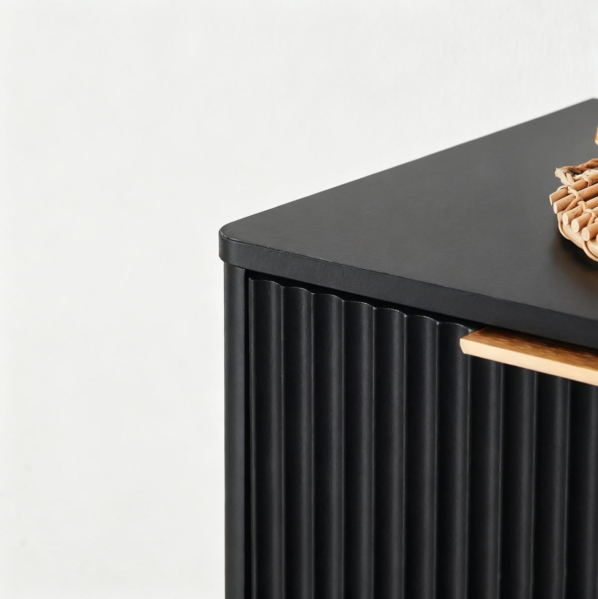 SIDEBOARD 150/40/70.5 cm Schwarz aus MDF mit 4 Türen - Schwarz, Holzwerkstoff (40/70.5/150cm) - OKMYHOME